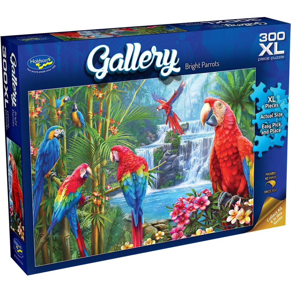 HOLDSON PUZZLE - GALLERY SERIES 9, 300 XL PC (BRIGHT PARROTS)