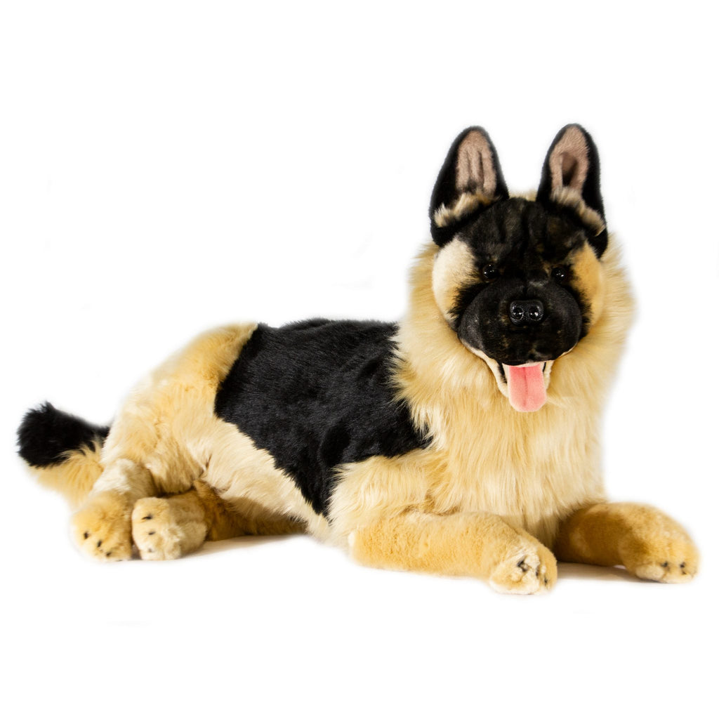 Ranger – German Shepherd, black face, with satin pocket / pouch with zip Size – 64cm/25″