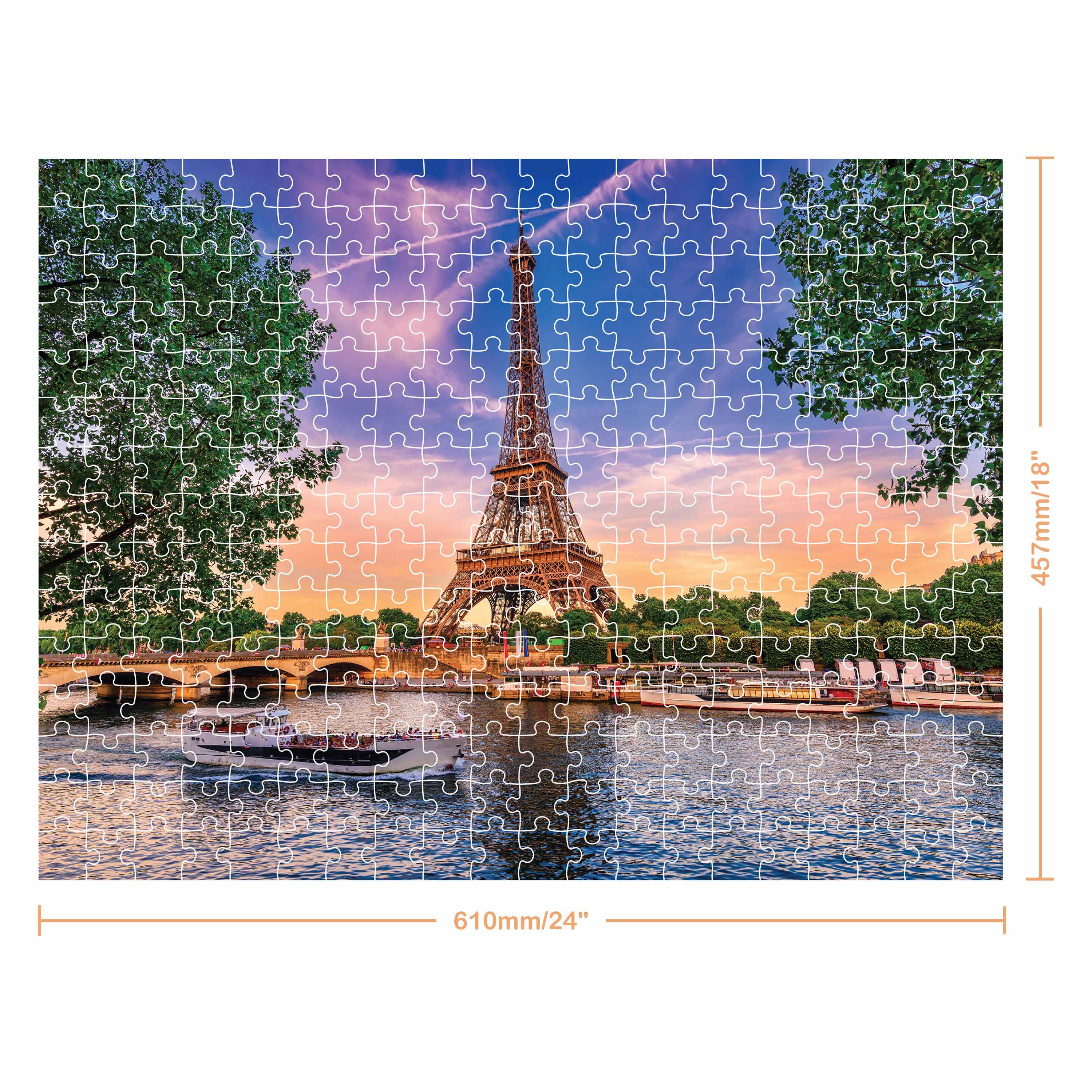 300p Large Piece Jigsaw: Eiffel Tower, Paris, France