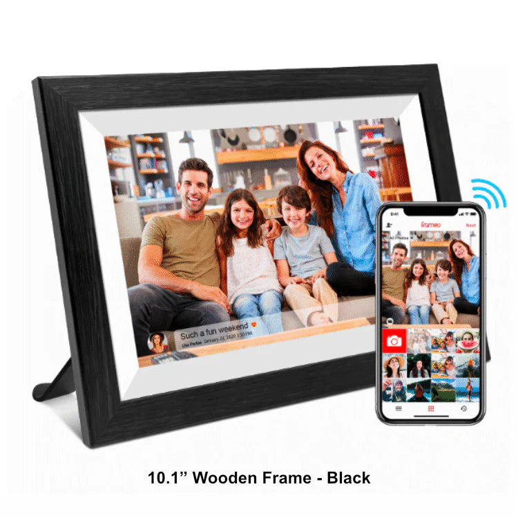 LifeFrame 10.1" Digital Photo Frame - wooden black