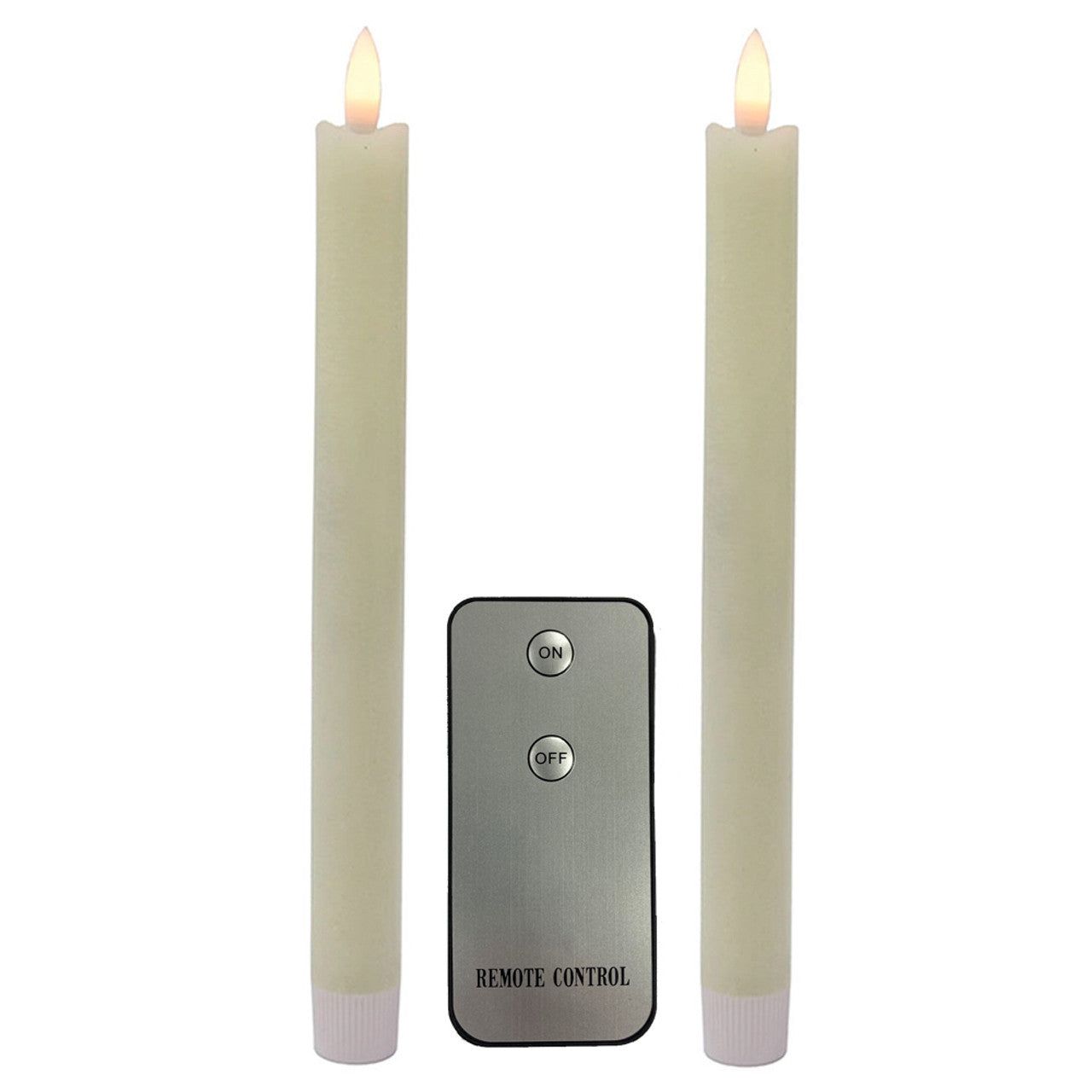 LED BATTERY DINNER CANDLE PAIR WITH REMOTE/white