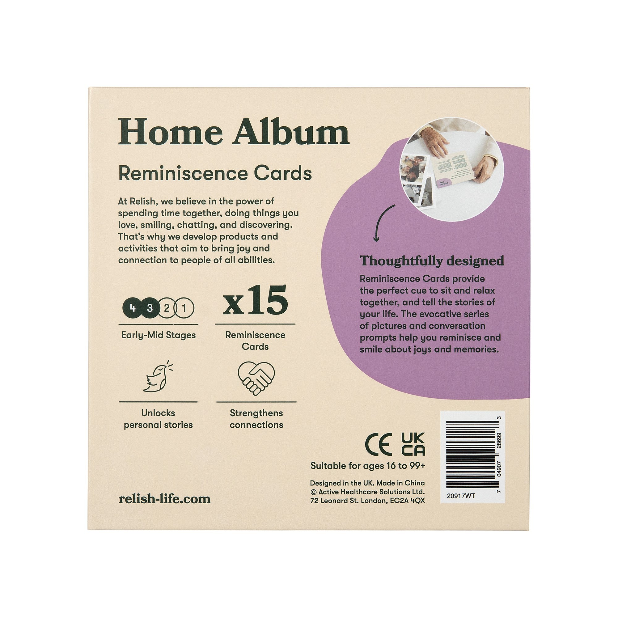 home album timeslide™ reminiscence cards