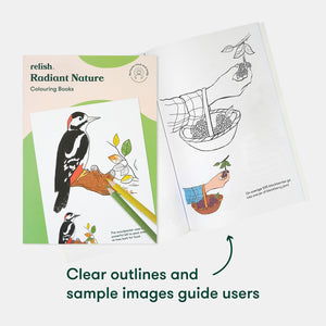 radiant nature colouring books