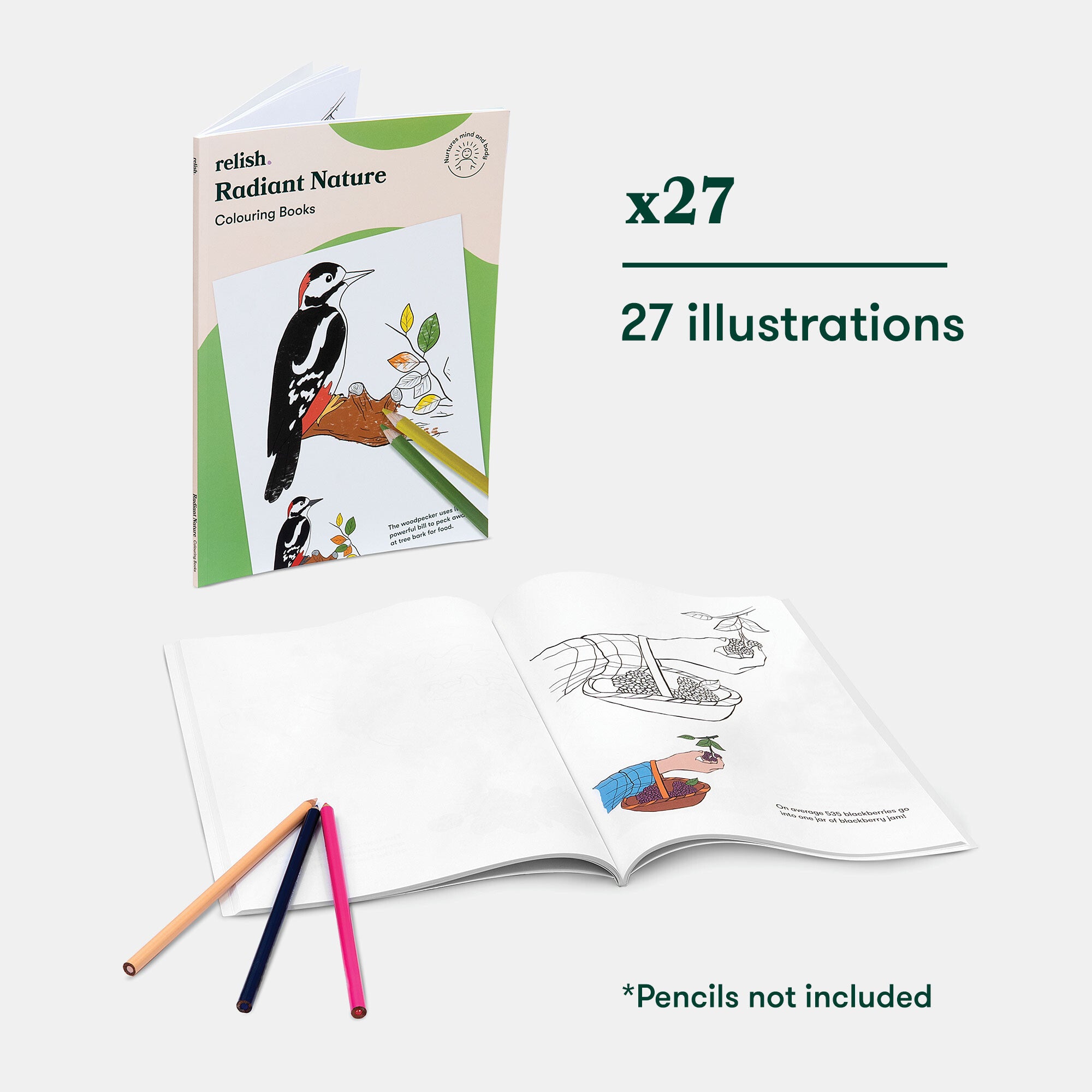 radiant nature colouring books