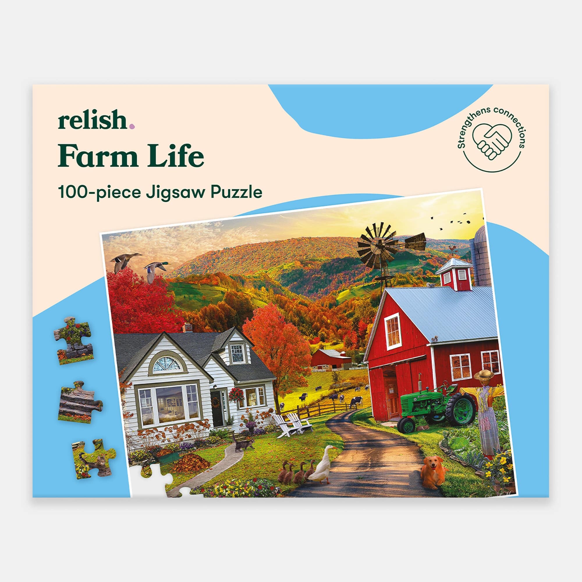 farm life 100 piece puzzles