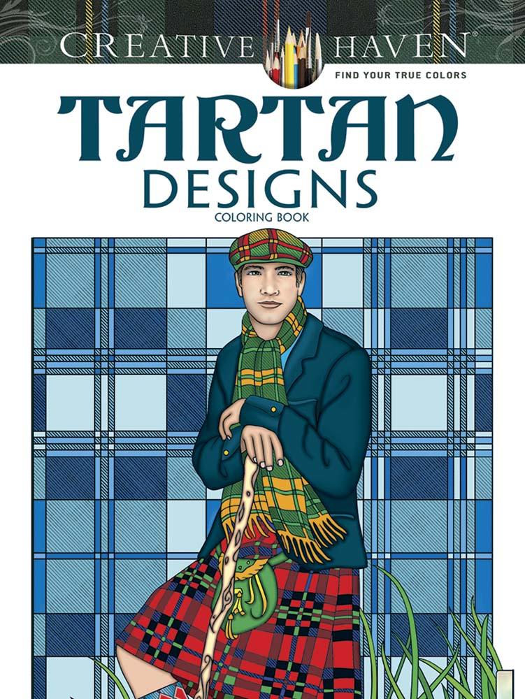 tartan designs colouring book